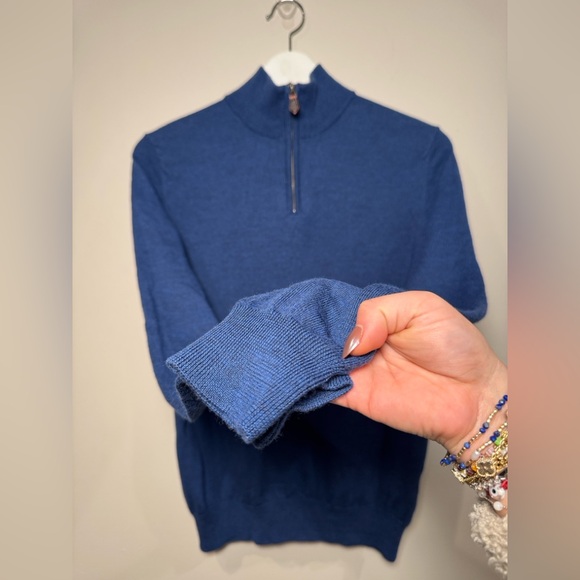 The Men’s Store at Bloomingdale’s 100% Merino Wool Quarter Zip Sweater – Small - Picture 3 of 5